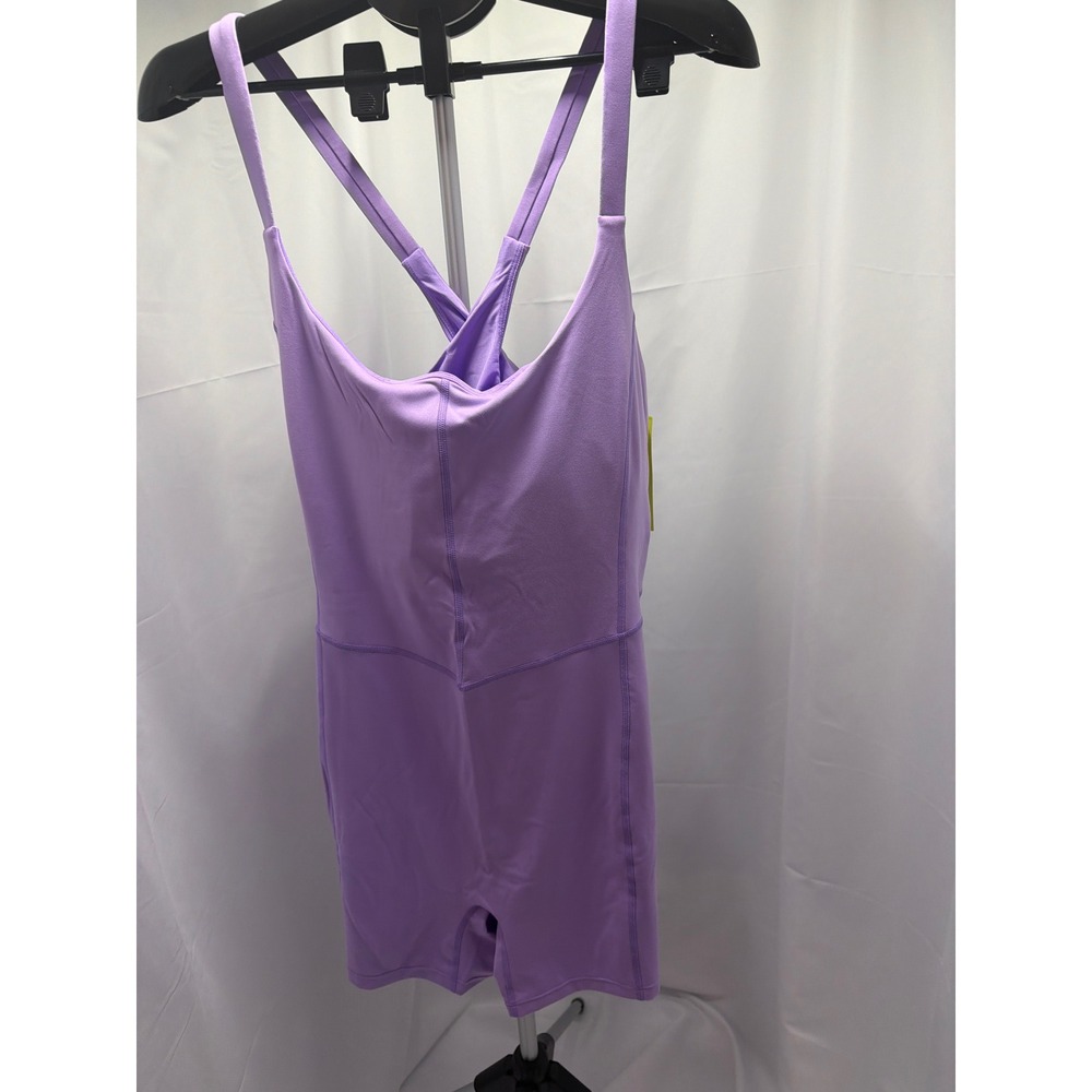 All in Motion Women Brushed Sculpt Short Bodysuit Violet Purple 3X NWT